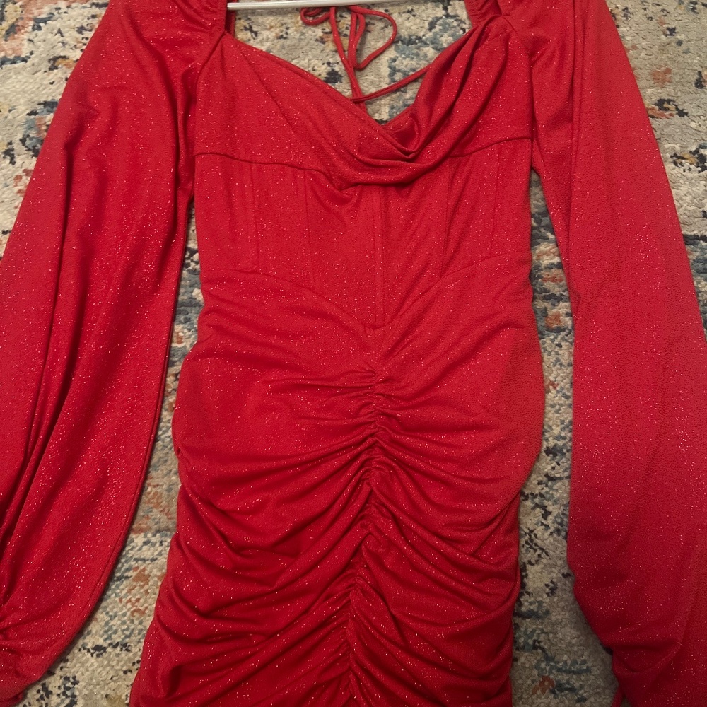 red prom dress